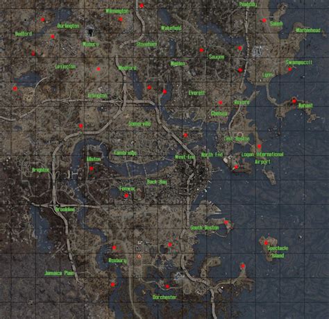 Fallout 4 Boston Map Vs Real Map - Map