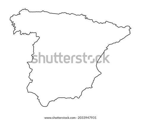 Spain Outline Flag Map Vector Illustration Stock Vector (Royalty Free) 2033947931 | Shutterstock