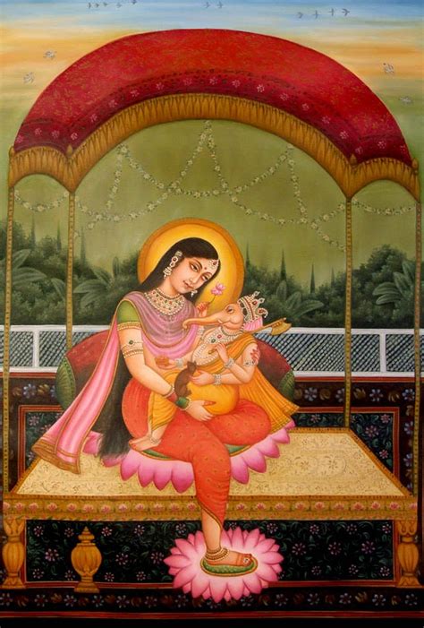 Parvati with Ganesh in Her Lap