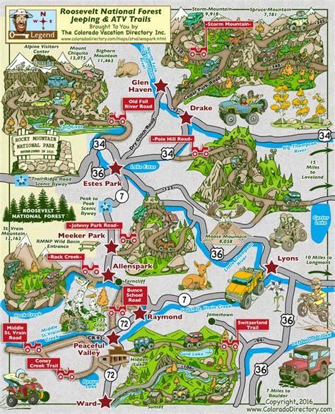 Estes Park Hiking Trail Map - TravelsFinders.Com