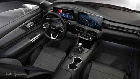 2024 Ford Mustang Base Interior Revealed With Tablet-Like Screens