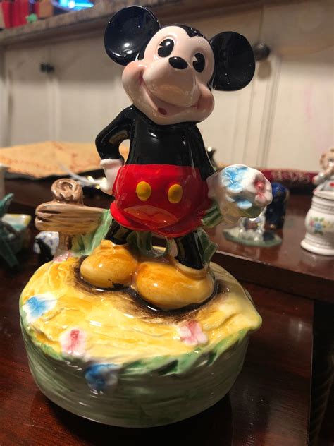 Schmid VINTAGE Mickey Mouse Music Box | Etsy