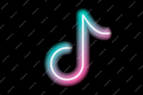 Premium Vector | Tiktok neon sign glowing tiktok sign social network icon vector illustration