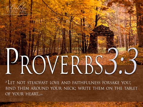 Proverbs 3:3 - Steadfast Love And Faithfulness Wallpaper - Christian Wallpapers and Backgrounds