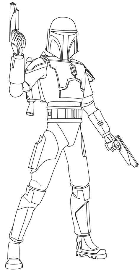 Mandalorian Armor Coloring Page Coloring Pages