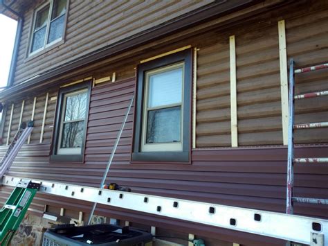 Log Cabin Remodel Vinyl Siding Install York Springs PA | JWE Remodeling