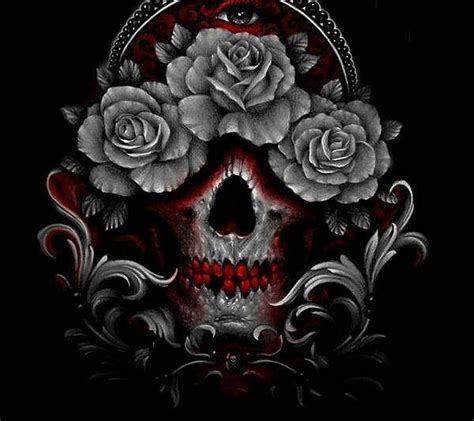 720P free download | Skull and rose, roses, HD wallpaper | Peakpx