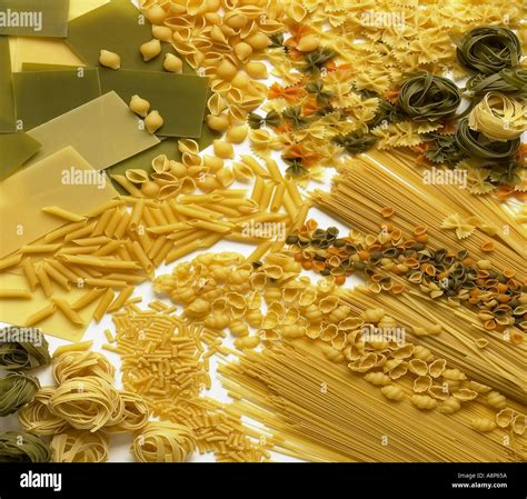 assorted dried pasta Stock Photo - Alamy