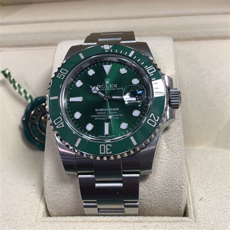 ROLEX HULK SUBMARINER GREEN DIAL AND BEZEL 116610LV - Carr Watches