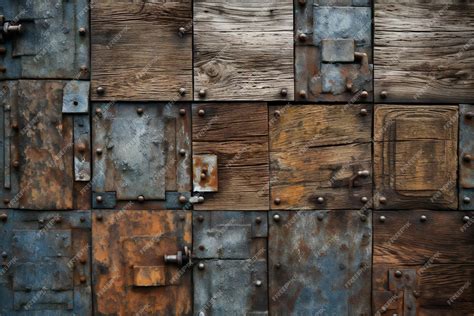 Premium AI Image | A wall of rusted metal texture