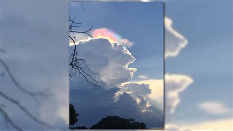 Why is there a small rainbow above those storm clouds? | thv11.com