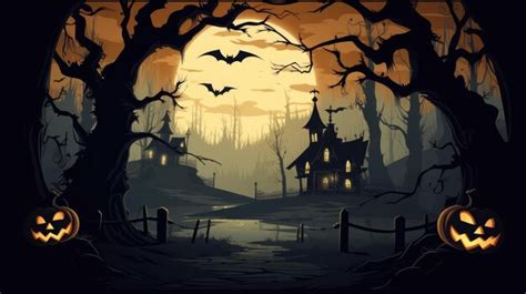 Premium AI Image | Creepy and atmospheric Halloween forest wallpaper for your creative project