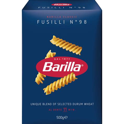 Calories in Barilla Fusilli Pasta No 98 calcount