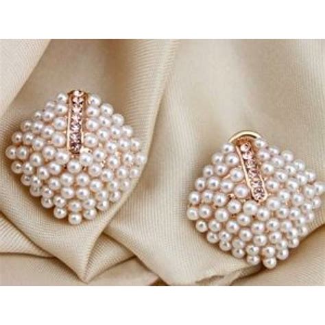 Faux Pearl Stud Earrings