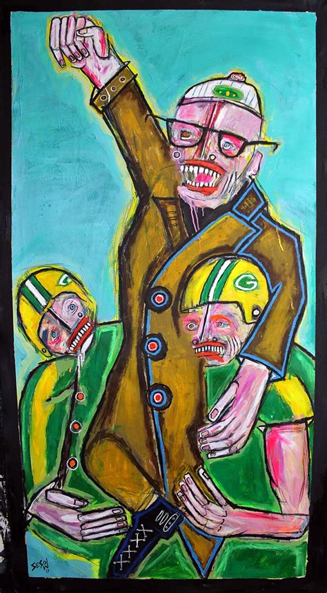 "Coach" by Washington, DC artist Matt Sesow acrylic/oil on unstretched canvas approx. 36" x 71 ...