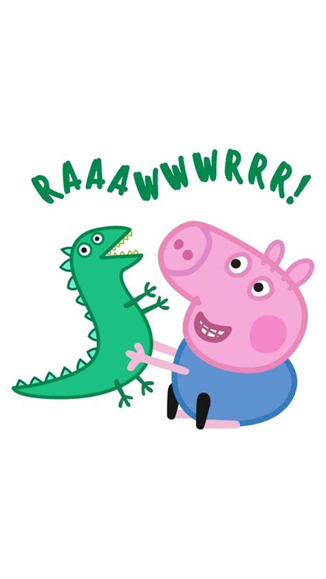 Peppa Pig George with Dinosaur Sticker