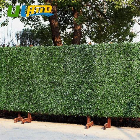 ULAND Outdoor Artificial Plastic Privacy Fence Plants China 1.5 SQM UV Proof Hedge Wall Boxwood ...