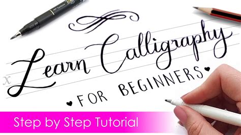 Calligraphy for Beginners Tutorial with ANY PEN in Step by Step How To: