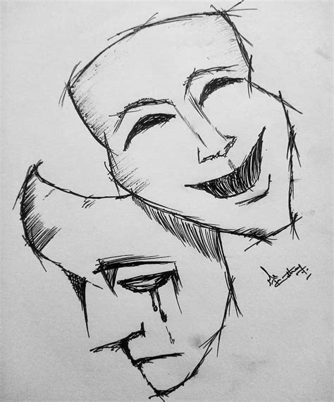 Face Mask Drawing by Kethan Sagar - Fine Art America