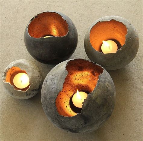 Innovative DIY Concrete Candle Holders - The Owner-Builder Network