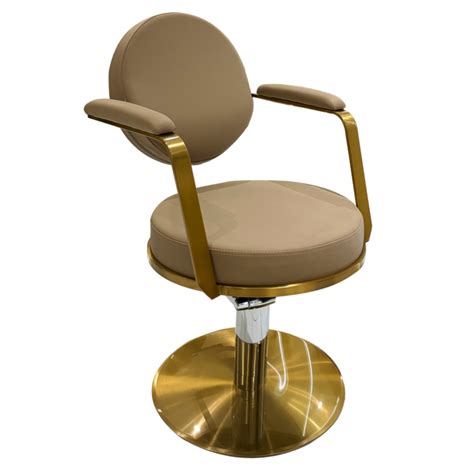 The Poppi Salon Styling Chair - Caramel & Gold by SEC | Salon Equipment ...