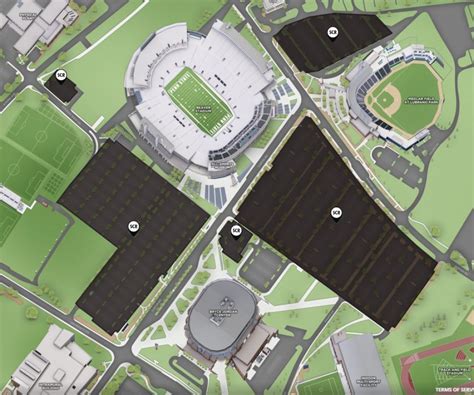 Penn State Football Parking Green Lot Map - Printable Map