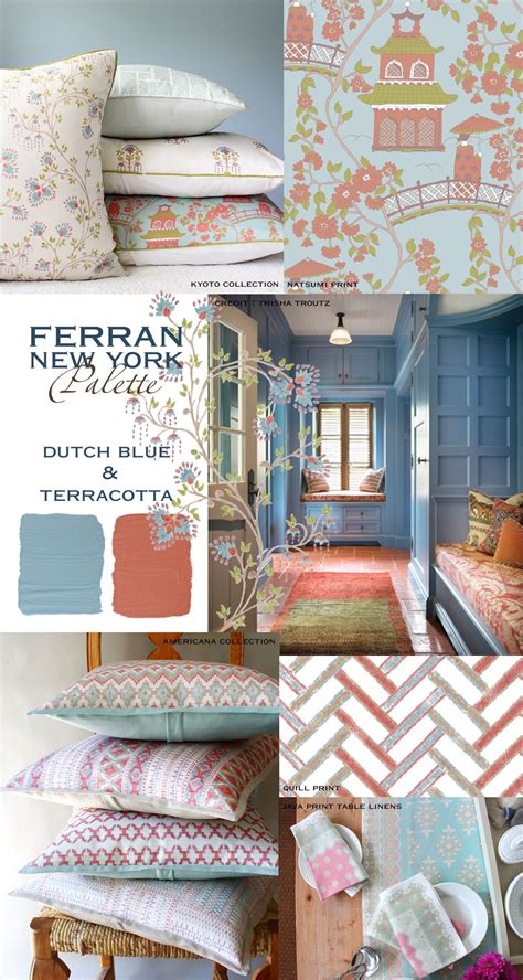 Ferran Palette : Dutch Blue and Terracotta – Ferran-New York Blue Rooms, Blue Bedroom, Blue ...