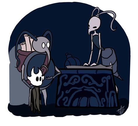 Cornifer and Iselda adopt a vessel. Based on a comment over in the meme subreddit : r/HollowKnight