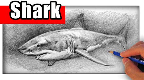 Great White Shark Drawings In Pencil