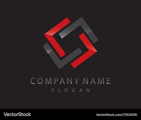 Abstract logo 2 black background Royalty Free Vector Image