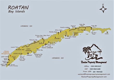 Roatan Tourist Map