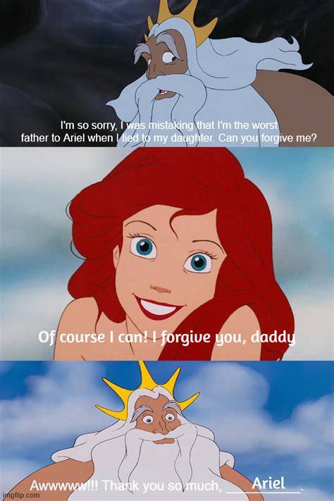 Ariel accepts King Triton's apology by Lady66647 on DeviantArt