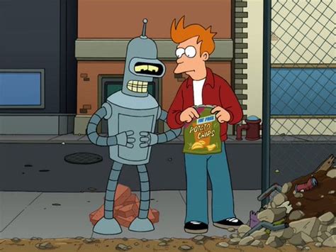 Bender eating Olestra chips : r/futurama