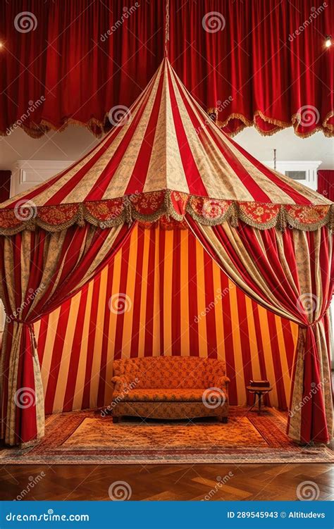 Vintage Circus Tent with Retro-style Decorations Stock Image - Image of nostalgia, retro: 289545943