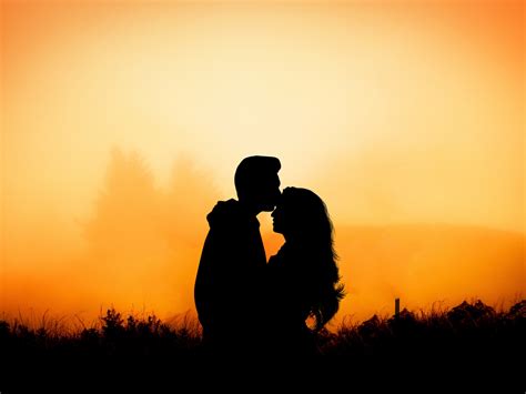 Couple, Hug, Kiss, Love, Outdoor, Sunset, Wallpaper - Couple Love Images Hd Full Screen ...