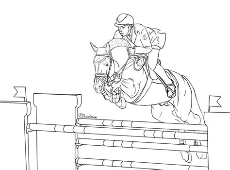 Show Jumping Horse Coloring Pages at GetColorings.com | Free printable colorings pages to print ...