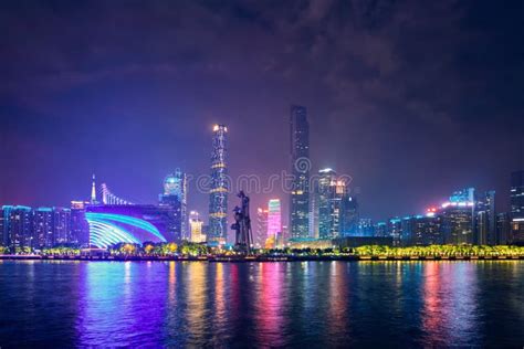 Guangzhou Skyline. Guangzhou, China Stock Photo - Image of urban, night: 130273652