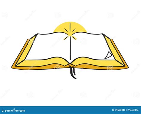 Open Holy Bible Logo Design Illustration Stock Photo - Illustration of ...