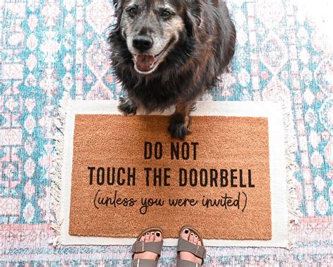 Dont Ring Doorbell Sign Please Leave Doormat Funny Door Mat - Etsy