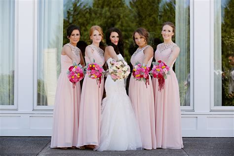 PINK BRIDESMAID DRESSES - Yuman Dakren