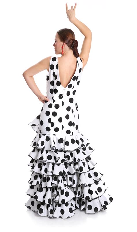 Sevillana Dress White/Black › Dresses & Skirts › La Sonanta - Flamenco