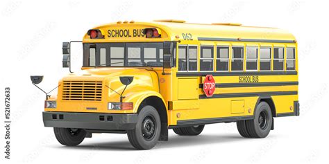 School bus isolated on white background. Stock Illustration | Adobe Stock