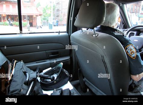 Inside a New York City Police car Stock Photo - Alamy