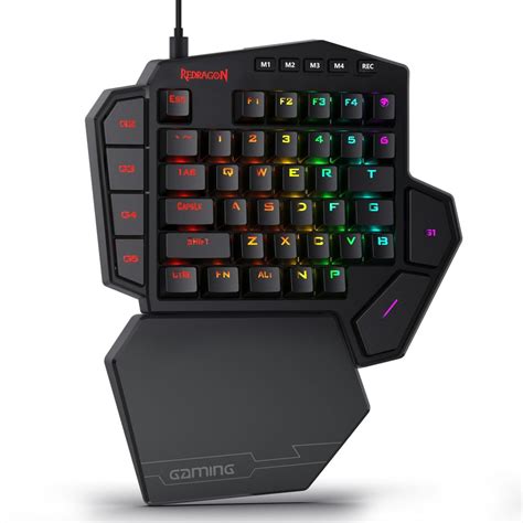 Redragon K585 DITI One-Handed RGB Mechanical Gaming Keyboard, Blue ...