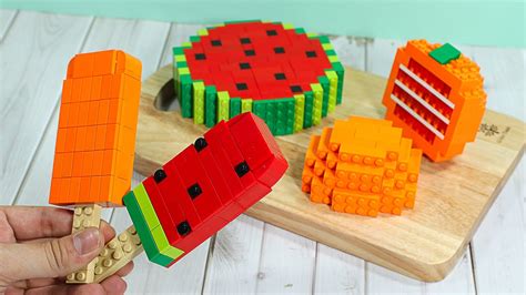 Lego Fruit Ice Cream (Watermelon, Orange) - Lego In Real Life / Stop ...