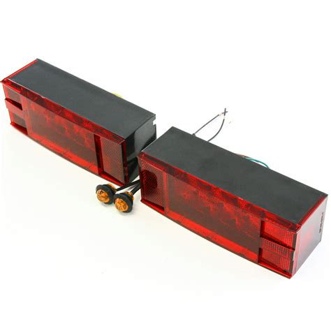 (2) LED Submersible Combination Trailer Tail Lights Boat & (2) Amber Side Marker - Walmart.com ...