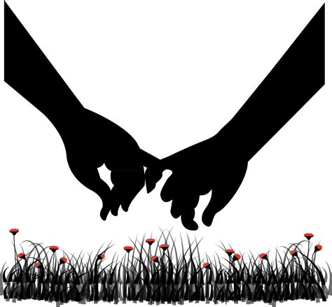 Romance Silhouette Holding hands - Couple holding hands png download ...