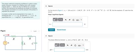 Solved Part G The phasor method for analyzing oscillations | Chegg.com