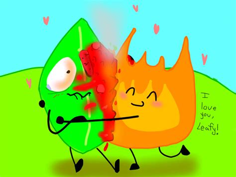 Firey loves Leafy a lot by rubaluxtier on DeviantArt