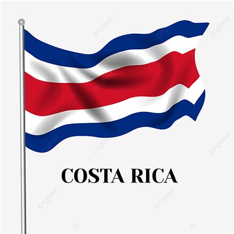 Costa Rica Clipart Vector, Hand Drawn Cartoon Costa Rica Flag, Costa ...